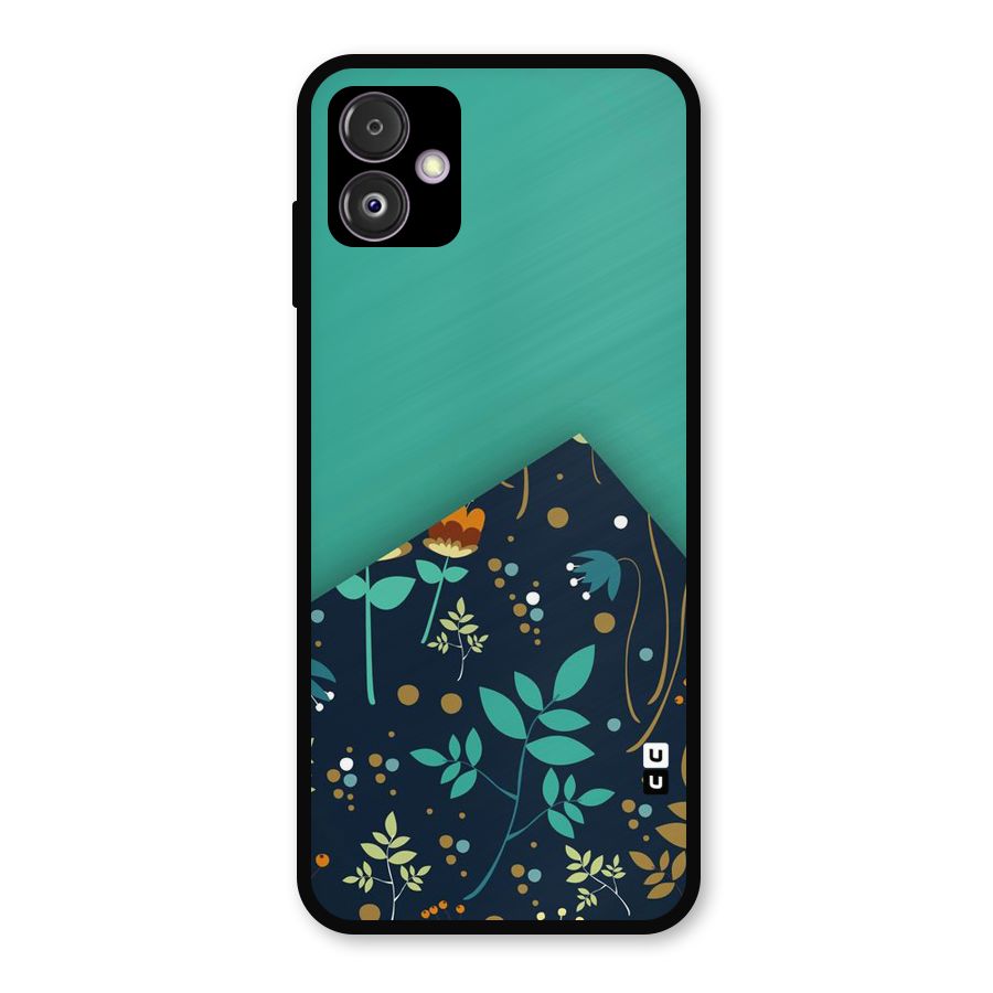 Floral Corner Metal Back Case for Galaxy F14