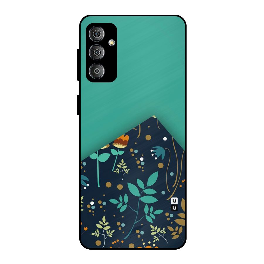 Floral Corner Metal Back Case for Galaxy F23