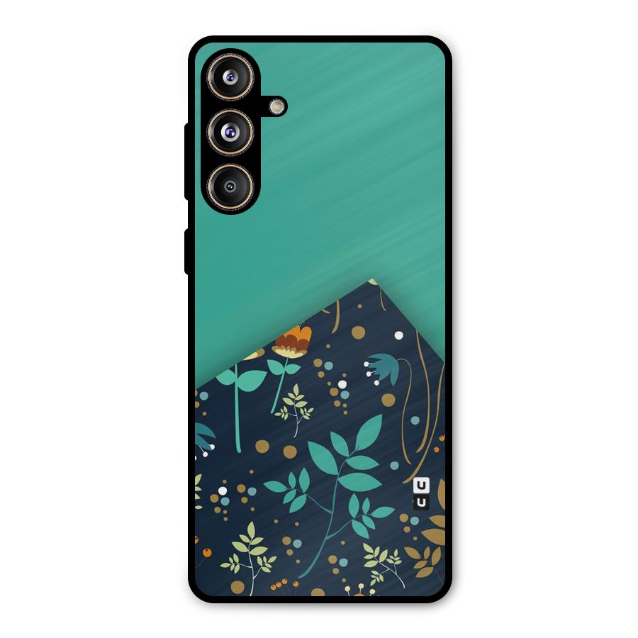 Floral Corner Metal Back Case for Galaxy F55