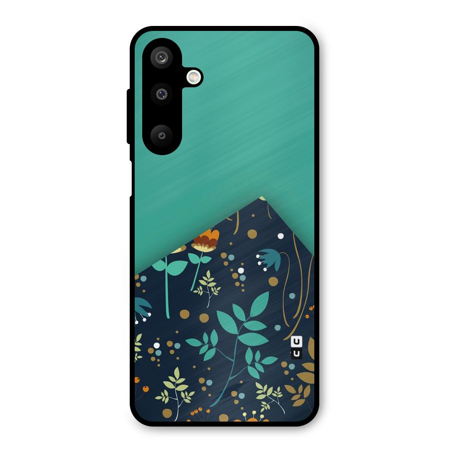 Floral Corner Metal Back Case for Galaxy M16