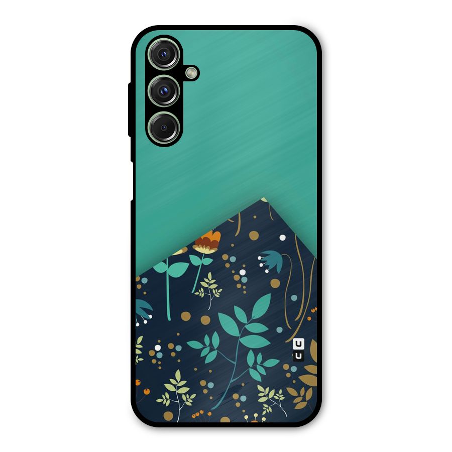 Floral Corner Metal Back Case for Galaxy M34