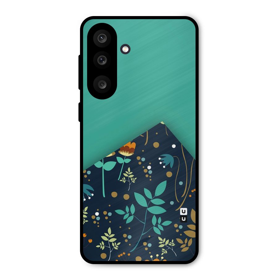 Floral Corner Metal Back Case for Galaxy M56