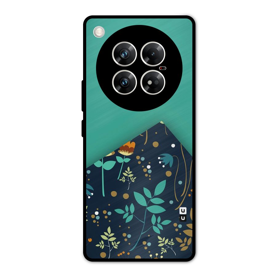 Floral Corner Metal Back Case for Infinix Zero 40 5G