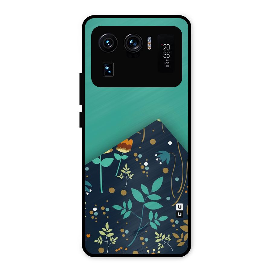 Floral Corner Metal Back Case for Mi 11 Ultra