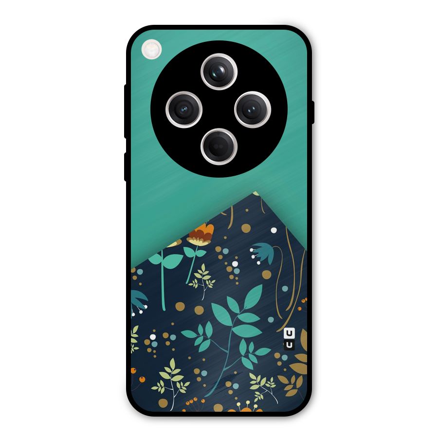 Floral Corner Metal Back Case for Oppo Find X8