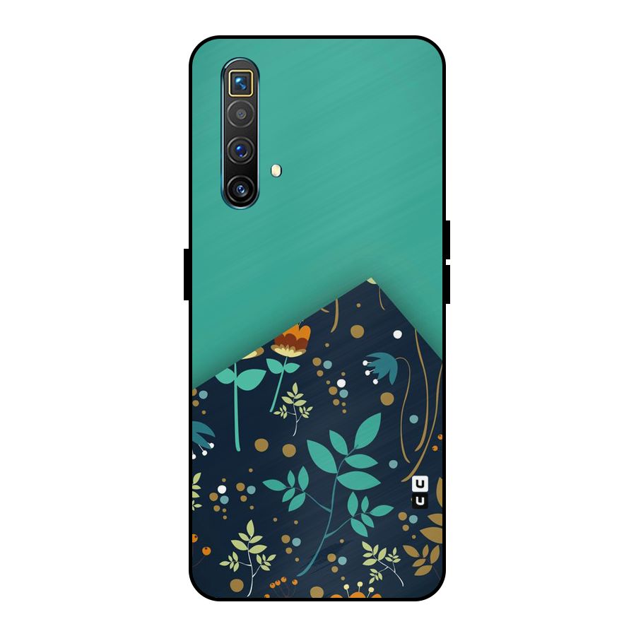 Floral Corner Metal Back Case for Realme X3 SuperZoom
