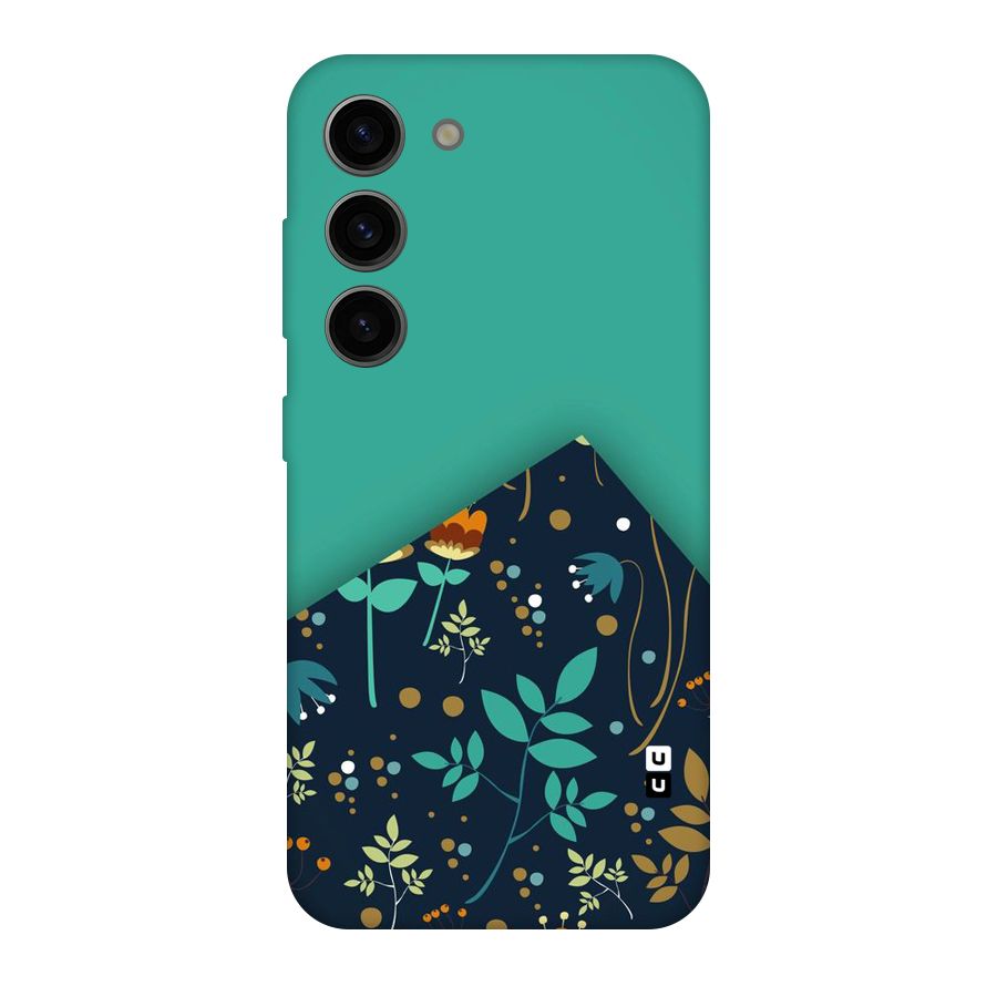 Floral Corner Original Polycarbonate Back Case for Galaxy S23
