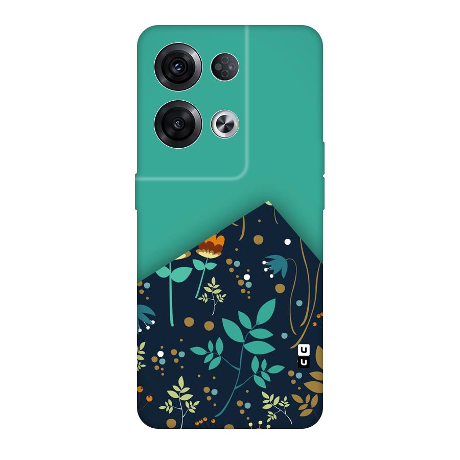 Floral Corner Original Polycarbonate Back Case for Oppo Reno8 Pro 5G