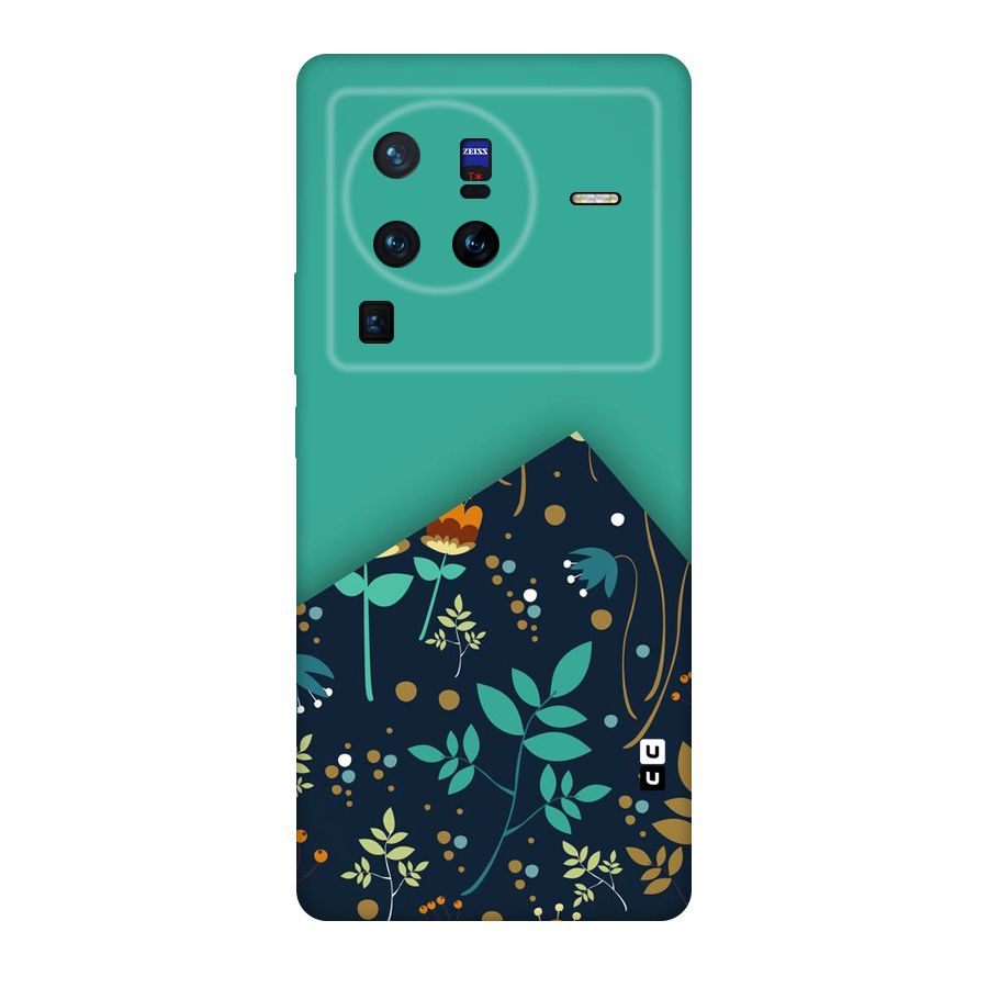 Floral Corner Original Polycarbonate Back Case for Vivo X80