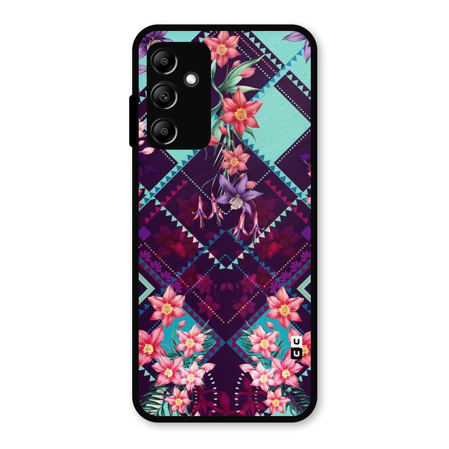 Floral Diamonds Metal Back Case for Galaxy A14 5G