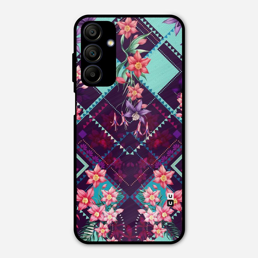 Floral Diamonds Metal Back Case for Galaxy A15 5G