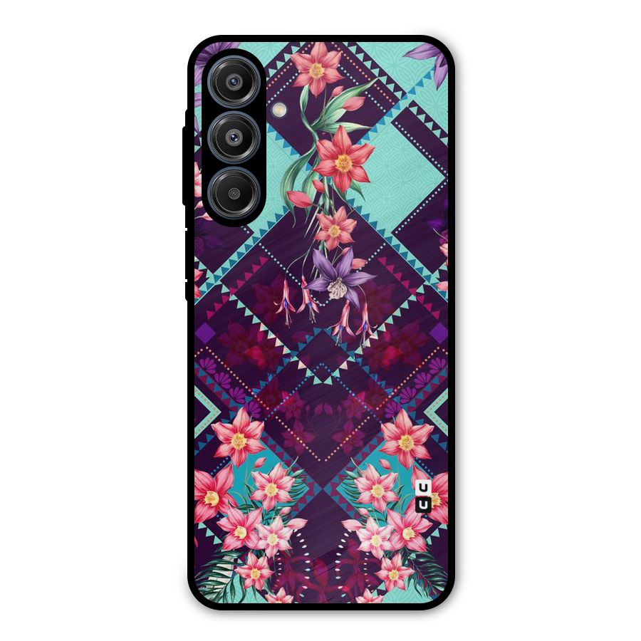 Floral Diamonds Metal Back Case for Galaxy A16 5G
