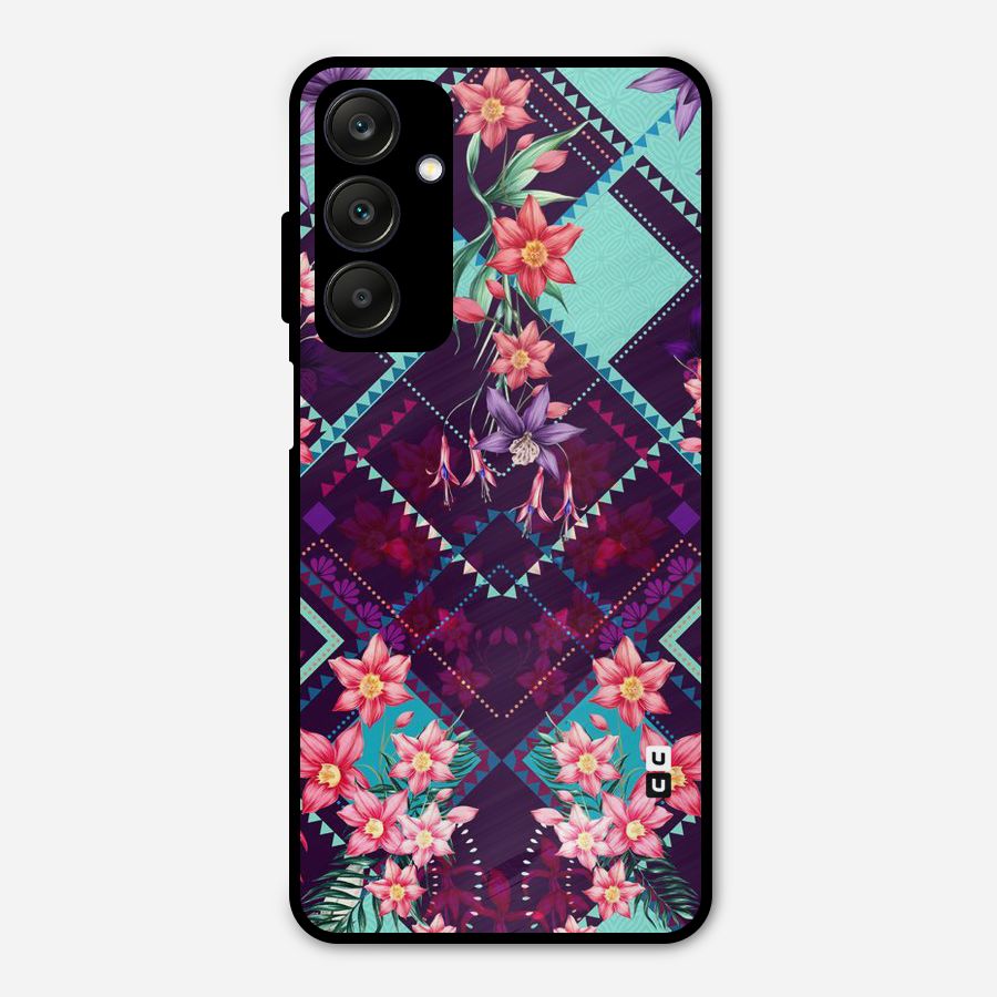 Floral Diamonds Metal Back Case for Galaxy A25 5G