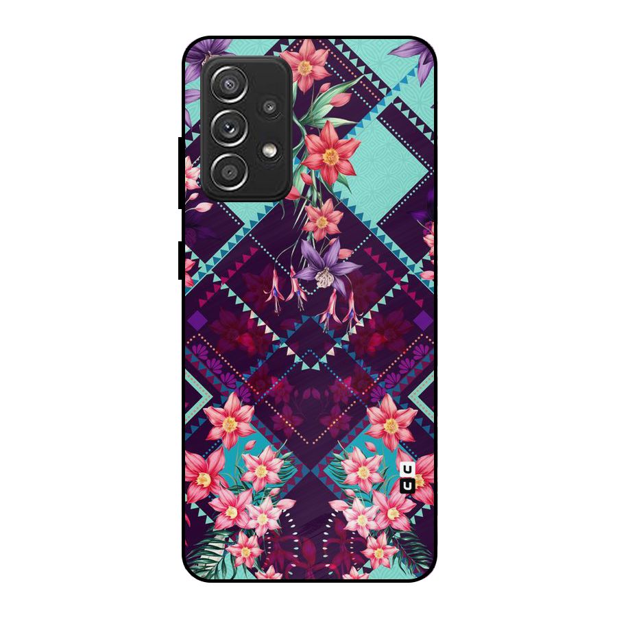 Floral Diamonds Metal Back Case for Galaxy A52s 5G