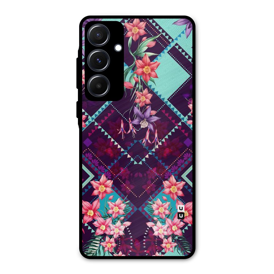 Floral Diamonds Metal Back Case for Galaxy A55