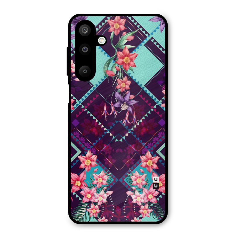 Floral Diamonds Metal Back Case for Galaxy M16