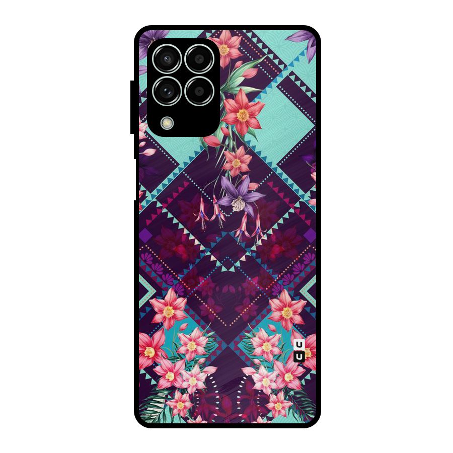 Floral Diamonds Metal Back Case for Galaxy M33