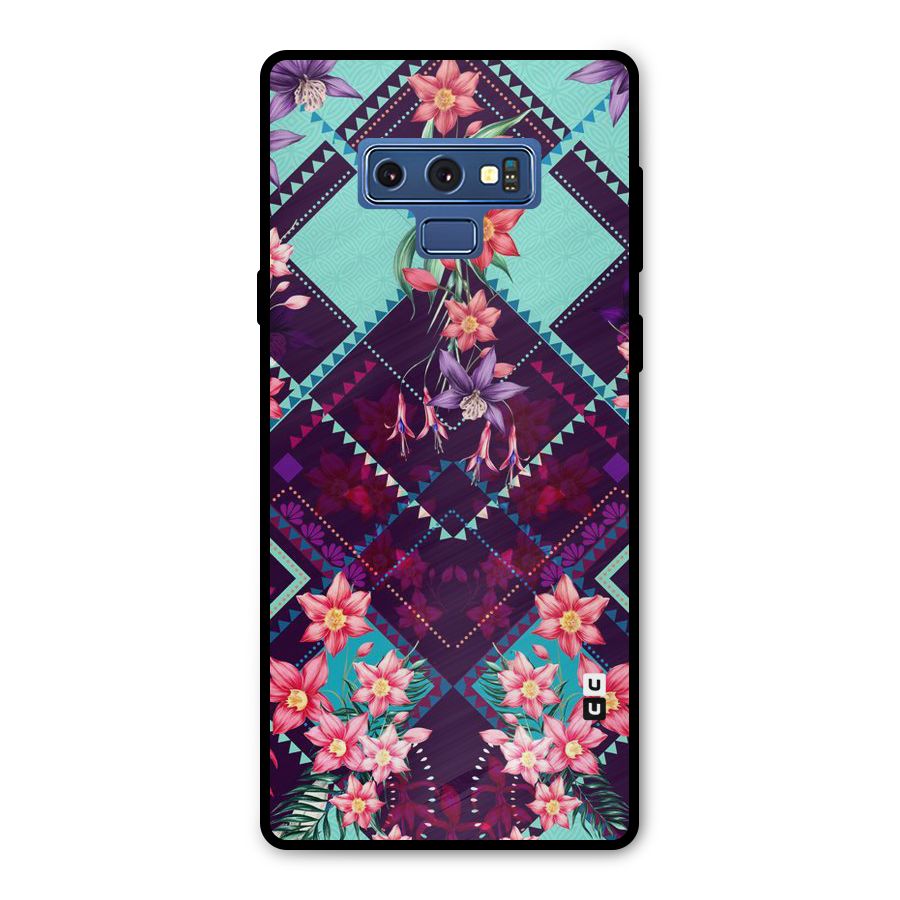 Floral Diamonds Metal Back Case for Galaxy Note 9