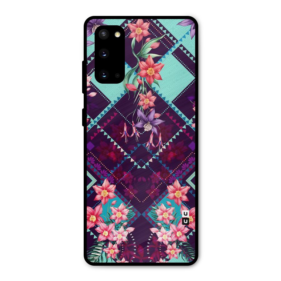 Floral Diamonds Metal Back Case for Galaxy S20