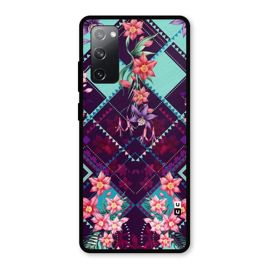 Floral Diamonds Metal Back Case for Galaxy S20 FE 5G