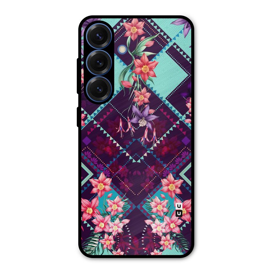 Floral Diamonds Metal Back Case for Galaxy S25