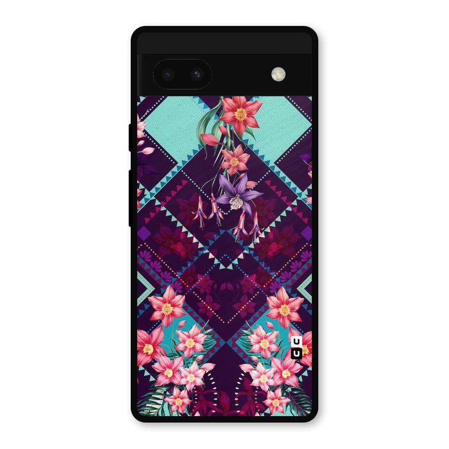 Floral Diamonds Metal Back Case for Google Pixel 6a