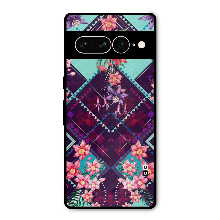 Floral Diamonds Metal Back Case for Google Pixel 7 Pro