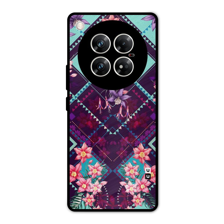Floral Diamonds Metal Back Case for Infinix Zero 40 5G
