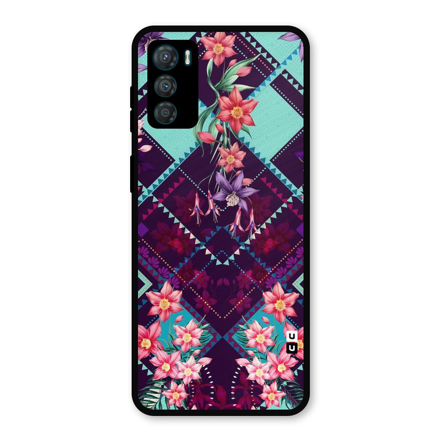 Floral Diamonds Metal Back Case for Moto G42