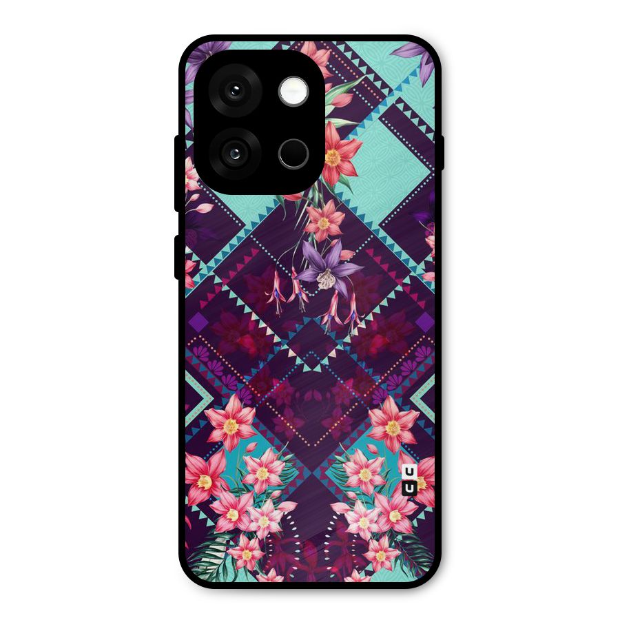 Floral Diamonds Metal Back Case for OnePlus 13s