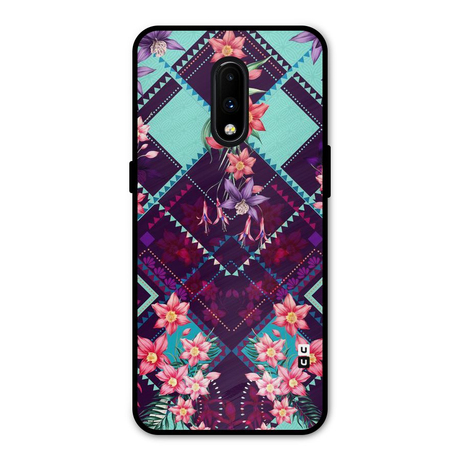 Floral Diamonds Metal Back Case for OnePlus 7