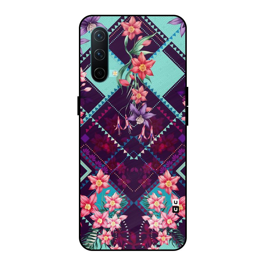 Floral Diamonds Metal Back Case for OnePlus Nord CE 5G