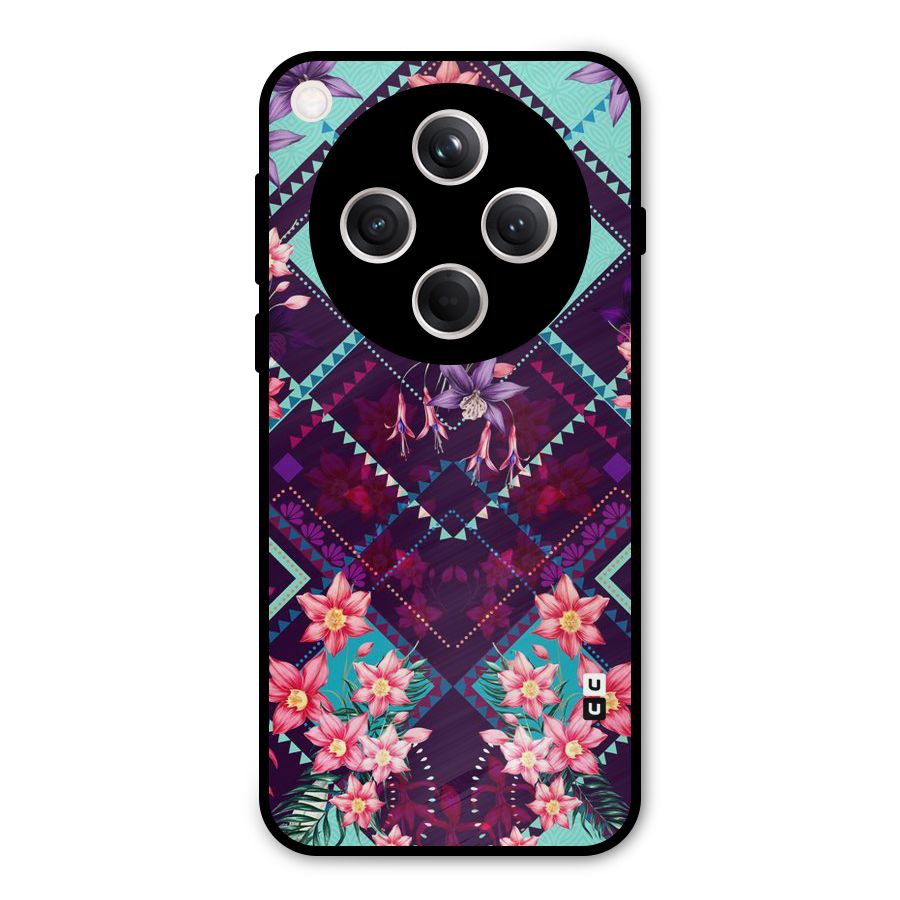 Floral Diamonds Metal Back Case for Oppo Find X8