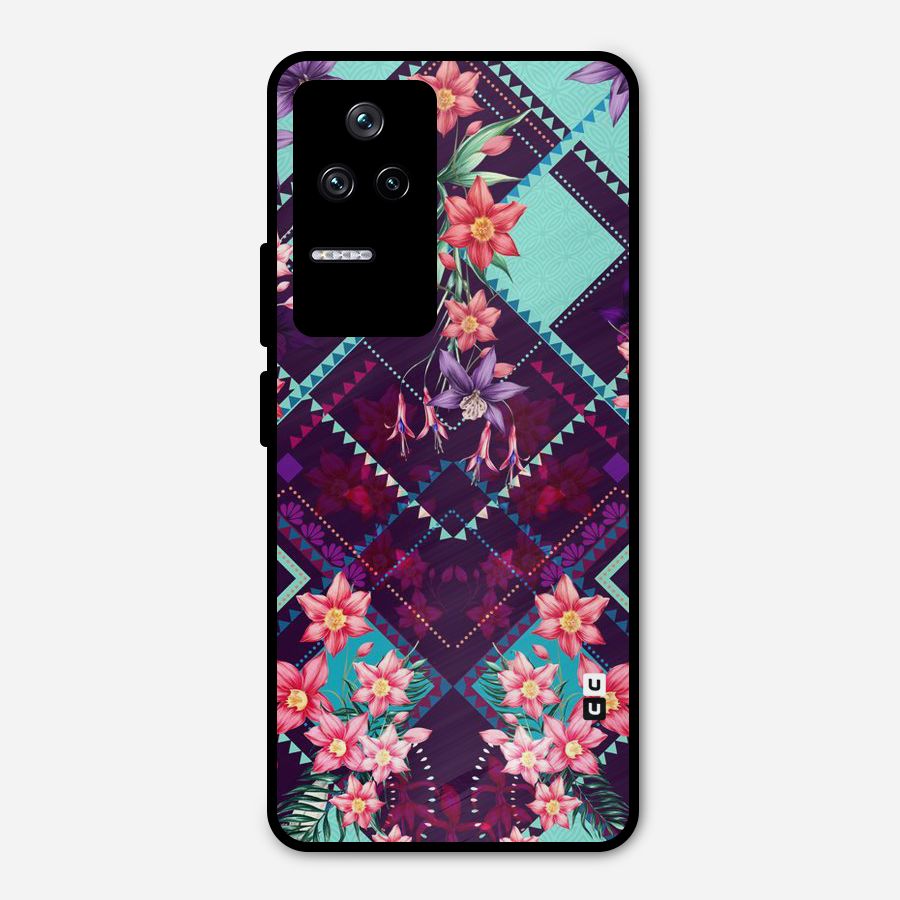 Floral Diamonds Metal Back Case for Poco F4 5G