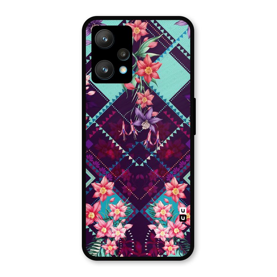 Floral Diamonds Metal Back Case for Realme 9 Pro Plus 5G