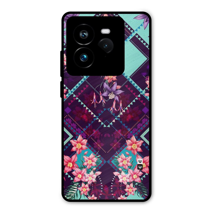 Floral Diamonds Metal Back Case for Realme GT 7 Pro