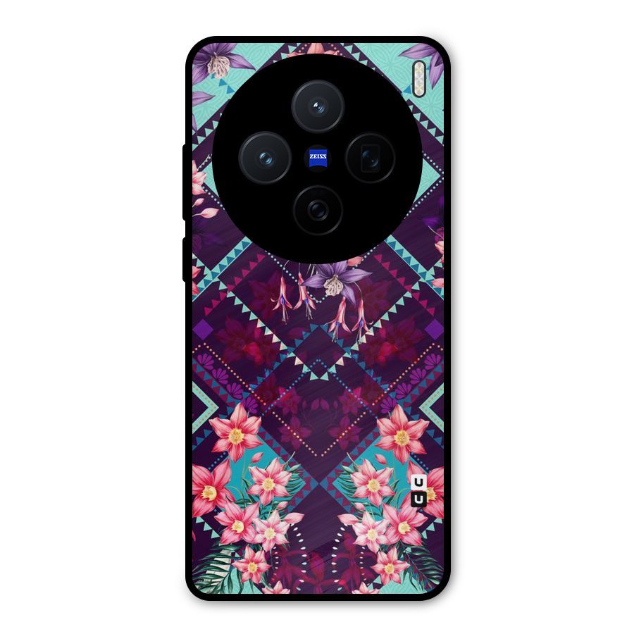 Floral Diamonds Metal Back Case for Vivo X200