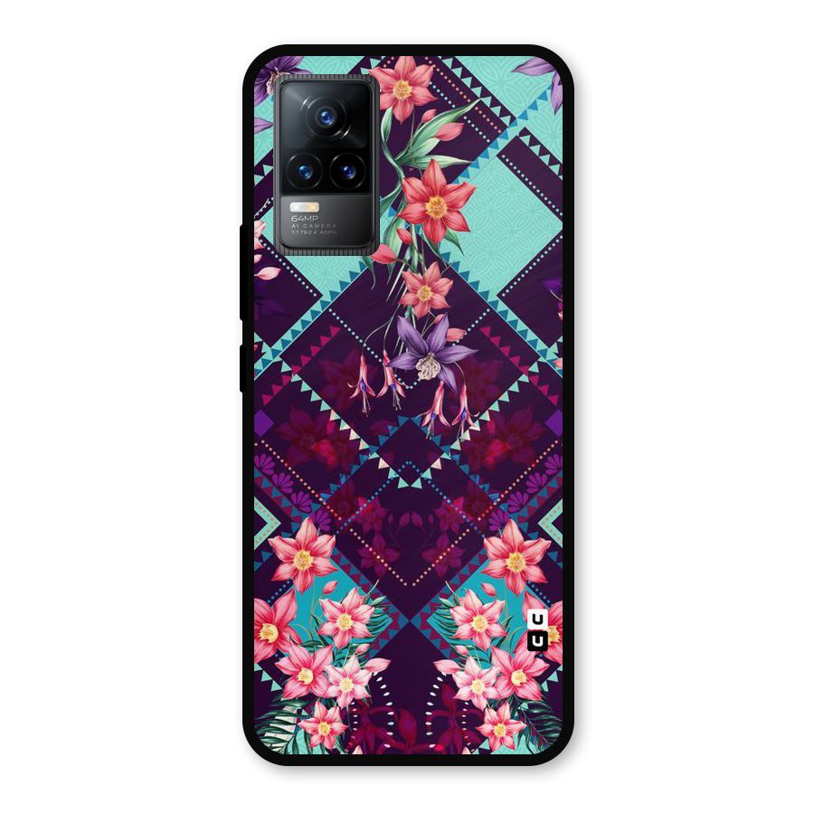 Floral Diamonds Metal Back Case for Vivo Y73