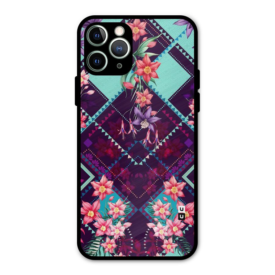 Floral Diamonds Metal Back Case for iPhone 11 Pro Max