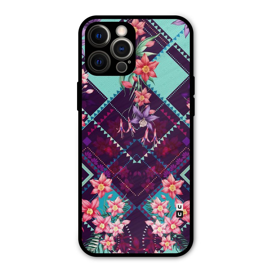 Floral Diamonds Metal Back Case for iPhone 12 Pro Max
