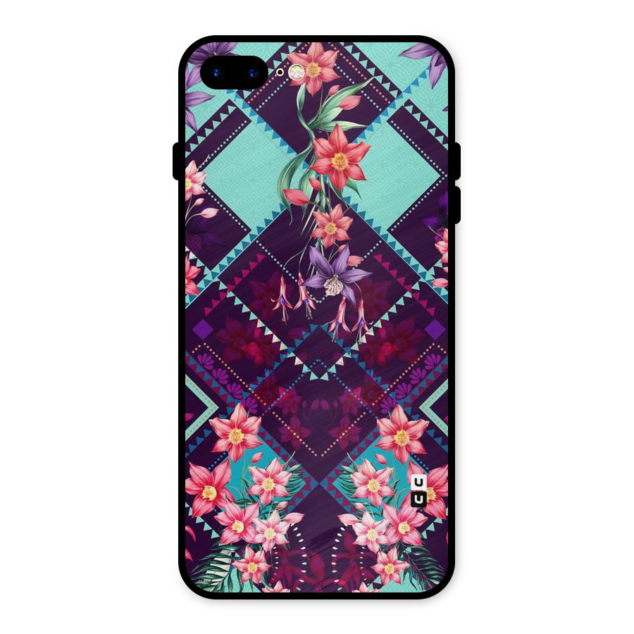 Floral Diamonds Metal Back Case for iPhone 7 Plus