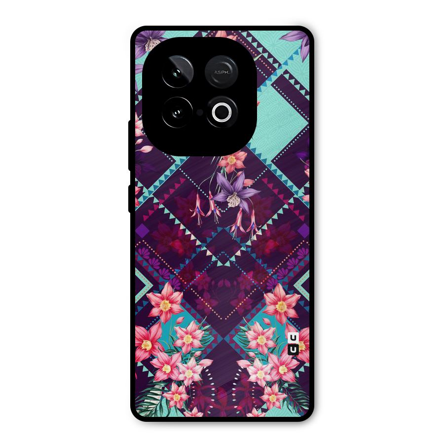 Floral Diamonds Metal Back Case for iQOO Neo 10