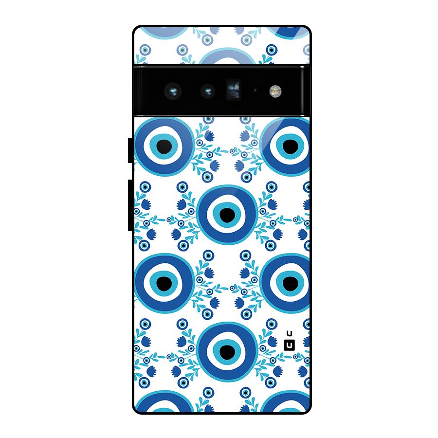 Floral Evil Eyes Glass Back Case for Google Pixel 6 Pro