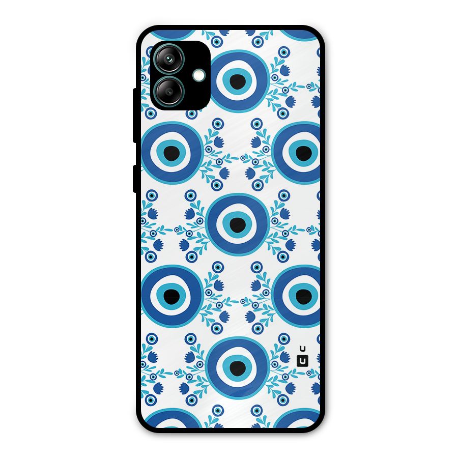 Floral Evil Eyes Metal Back Case for Galaxy A04