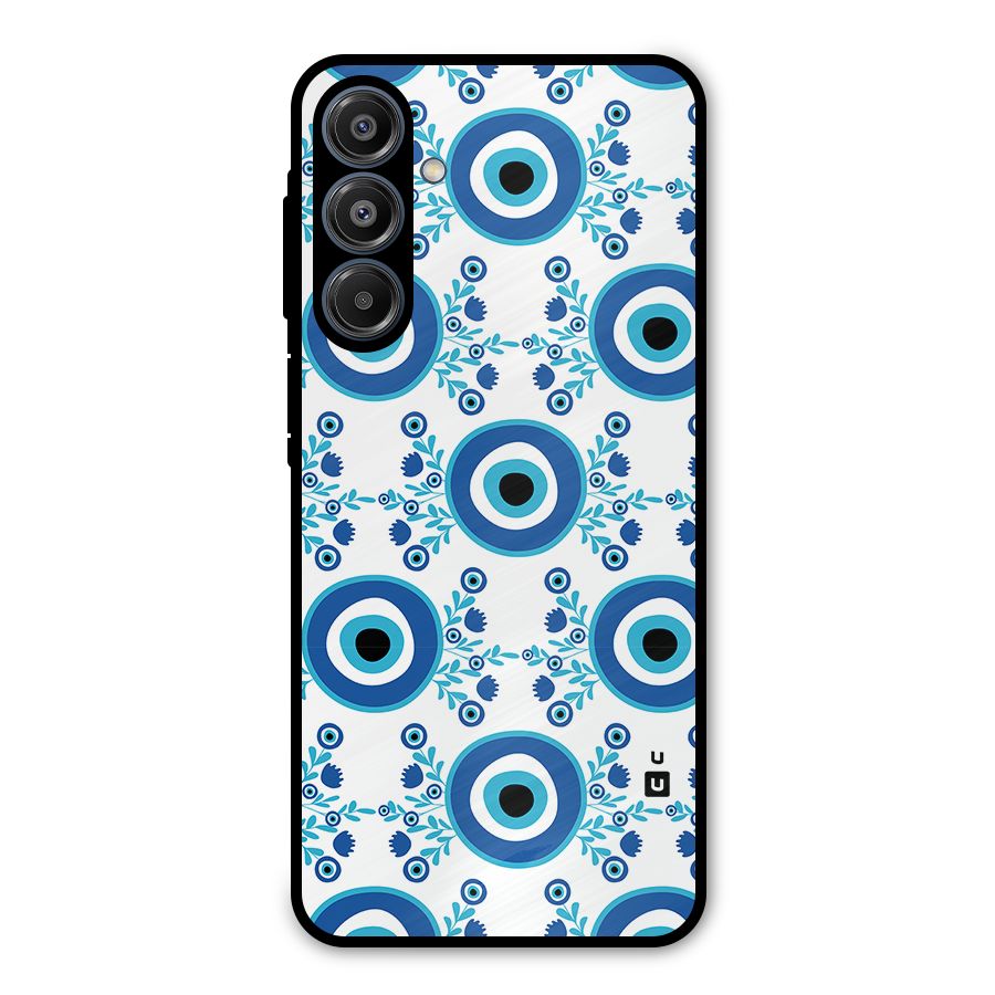 Floral Evil Eyes Metal Back Case for Galaxy A16 5G