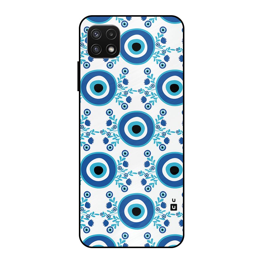 Floral Evil Eyes Metal Back Case for Galaxy A22 5G