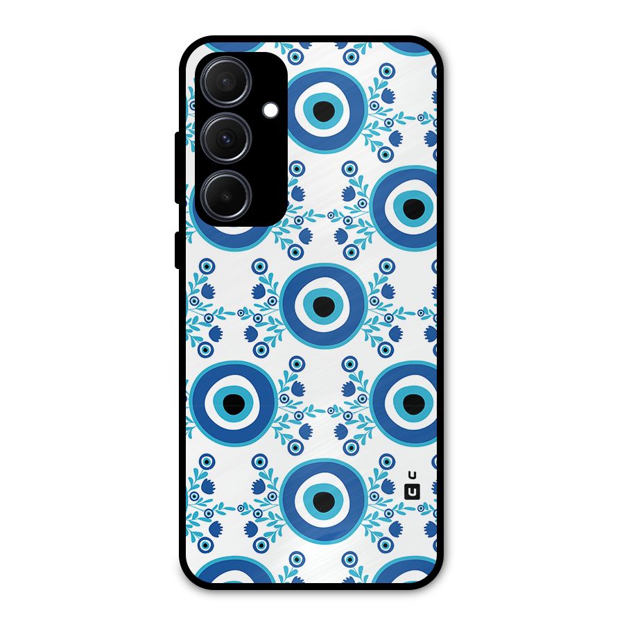 Floral Evil Eyes Metal Back Case for Galaxy A35