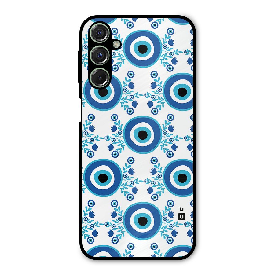 Floral Evil Eyes Metal Back Case for Galaxy F34