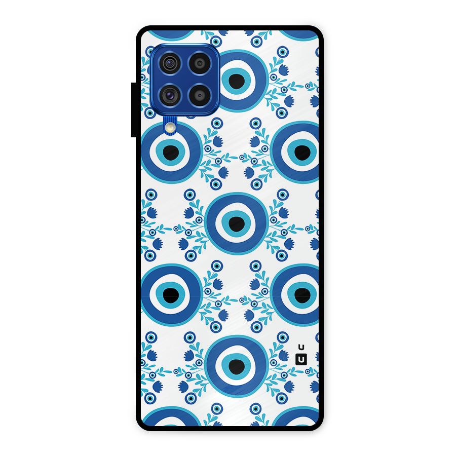 Floral Evil Eyes Metal Back Case for Galaxy F62