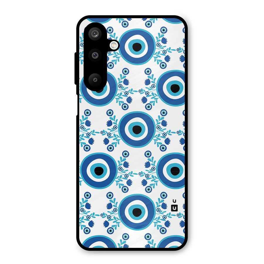 Floral Evil Eyes Metal Back Case for Galaxy M16